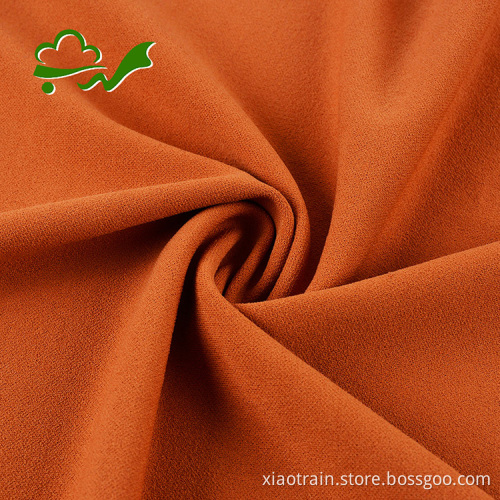 Poly spandex double knit crepe fabric for garment